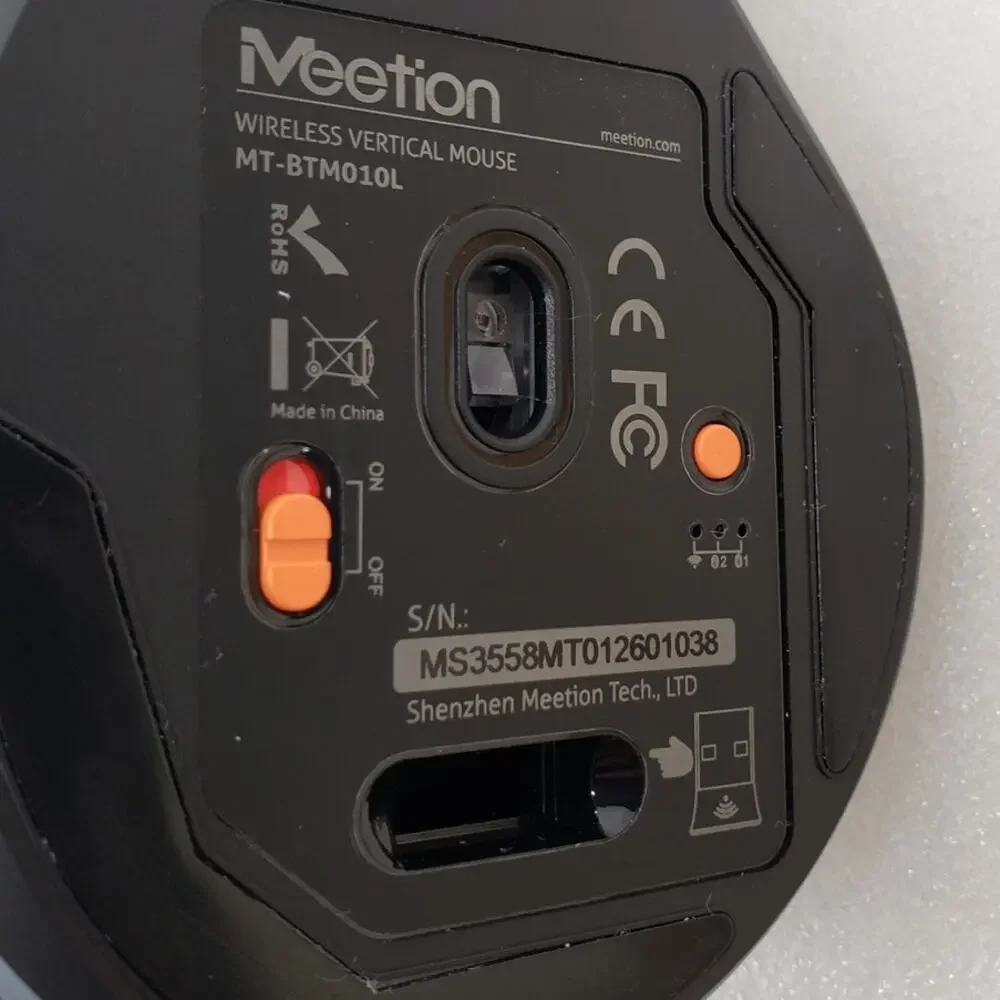 Meetion BTM010L Left-Handed Ergonomic Vertical Wireless Bluetooth Mouse